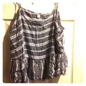 Old navy Gray and white striped tank